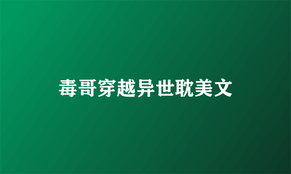毒哥穿越异世耽美文