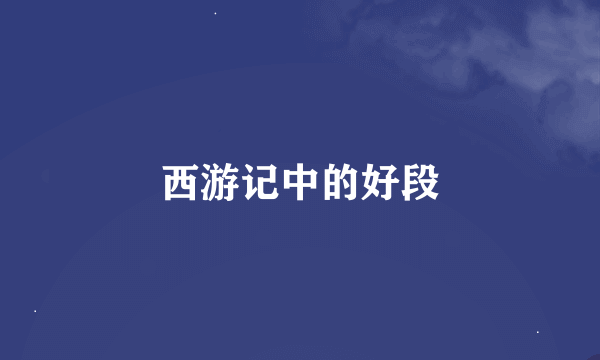 西游记中的好段