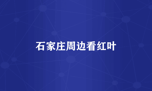 石家庄周边看红叶
