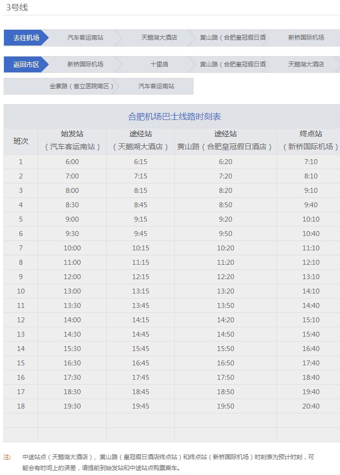 请问合肥南站到新桥机场大巴最迟几点结束运行。
