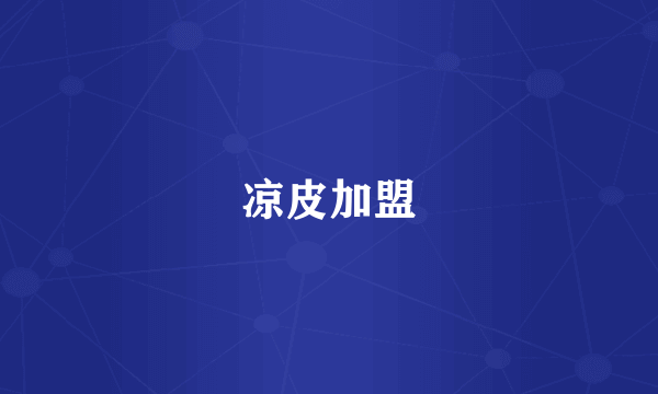 凉皮加盟