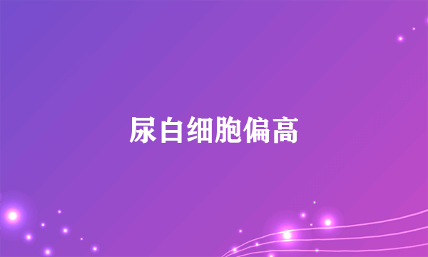 尿白细胞偏高