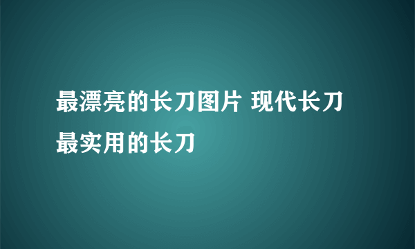 最漂亮的长刀图片 现代长刀 最实用的长刀