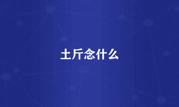 土斤念什么