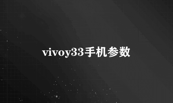 vivoy33手机参数