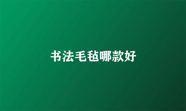书法毛毡哪款好