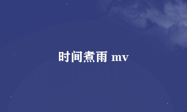 时间煮雨 mv