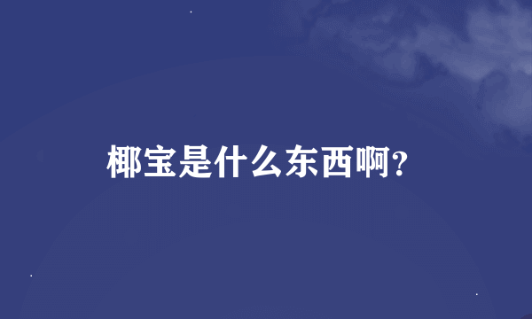 椰宝是什么东西啊？