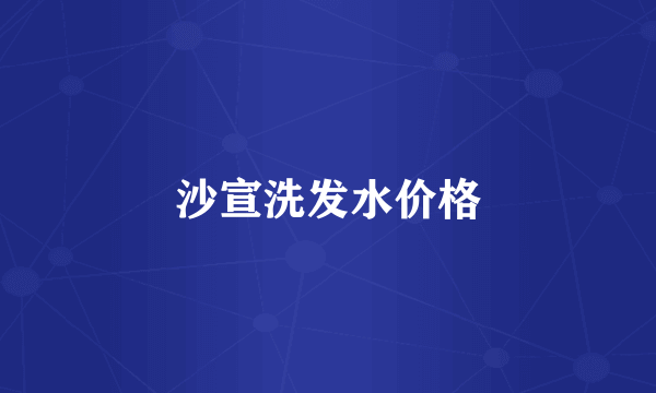 沙宣洗发水价格