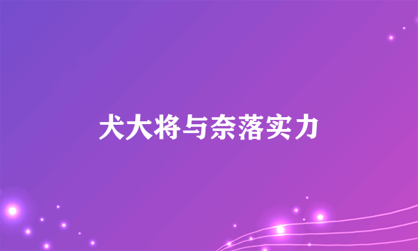 犬大将与奈落实力