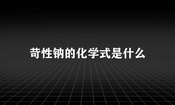 苛性钠的化学式是什么