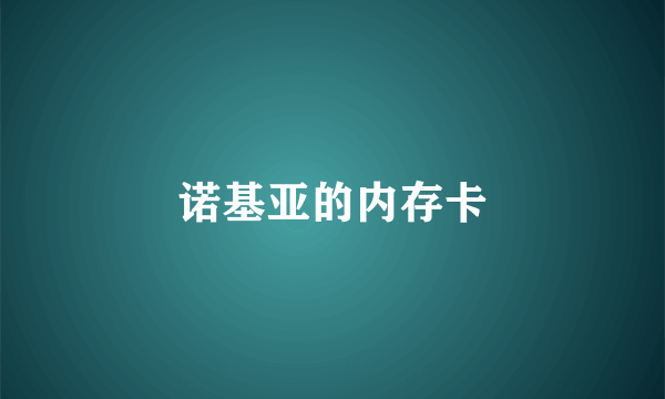 诺基亚的内存卡