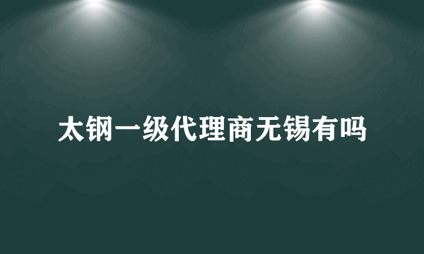 太钢一级代理商无锡有吗