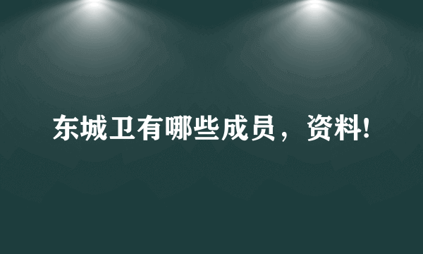 东城卫有哪些成员，资料!