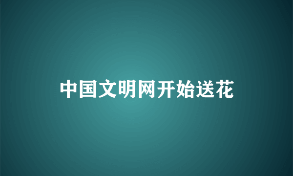 中国文明网开始送花