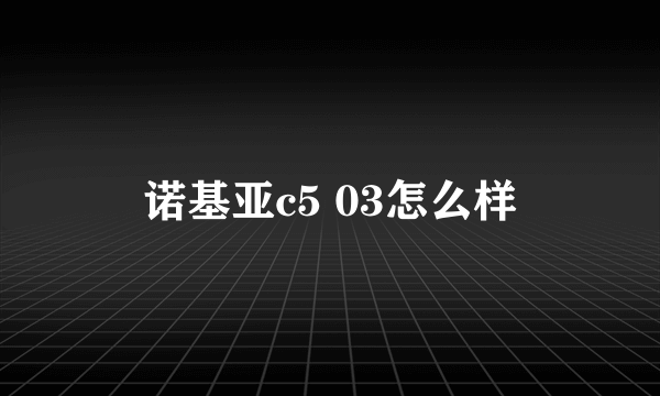 诺基亚c5 03怎么样