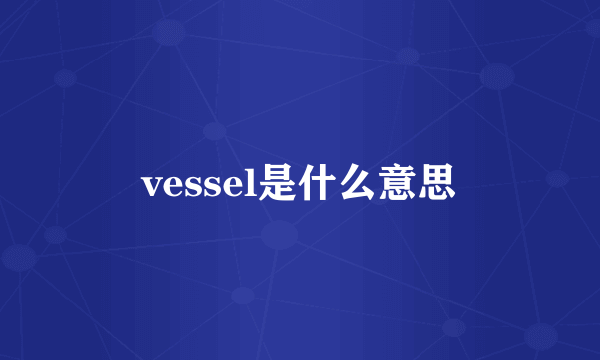vessel是什么意思