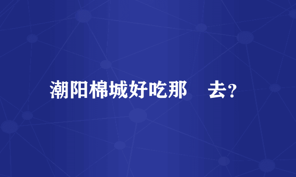 潮阳棉城好吃那裏去？