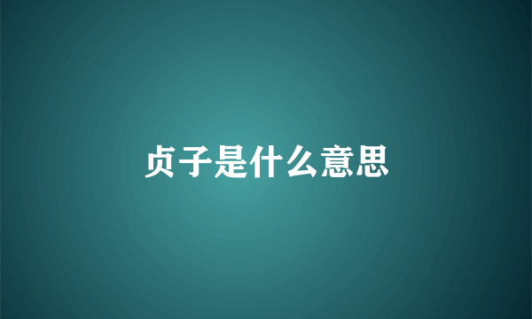贞子是什么意思