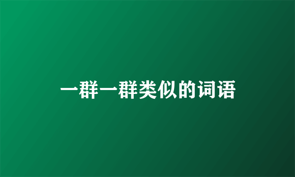 一群一群类似的词语