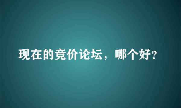 现在的竞价论坛，哪个好？