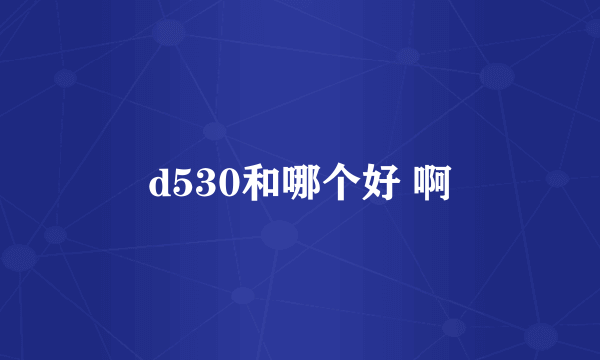d530和哪个好 啊