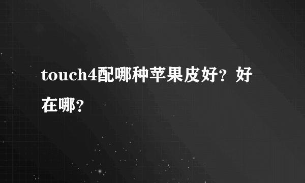 touch4配哪种苹果皮好？好在哪？