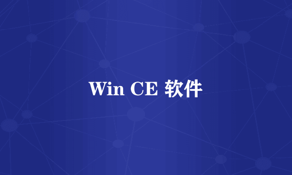 Win CE 软件