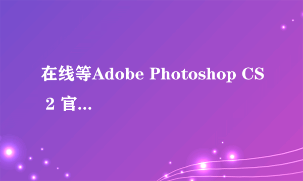 在线等Adobe Photoshop CS 2 官方试用版怎么弄成中文啊？
