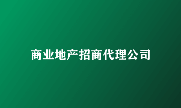商业地产招商代理公司