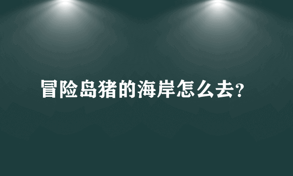 冒险岛猪的海岸怎么去？