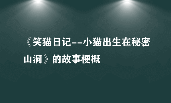 《笑猫日记--小猫出生在秘密山洞》的故事梗概