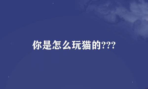 你是怎么玩猫的???