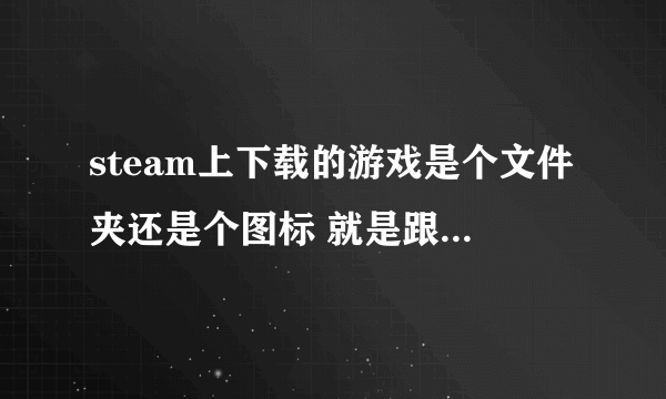 steam上下载的游戏是个文件夹还是个图标 就是跟普通游戏下载完游戏安装到文件夹那样子么