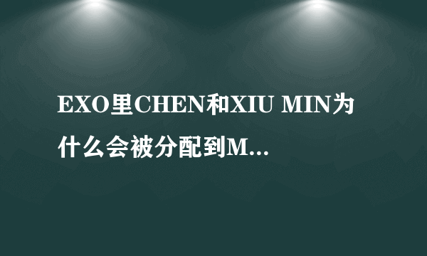 EXO里CHEN和XIU MIN为什么会被分配到M组？而不是其他的韩国成员？