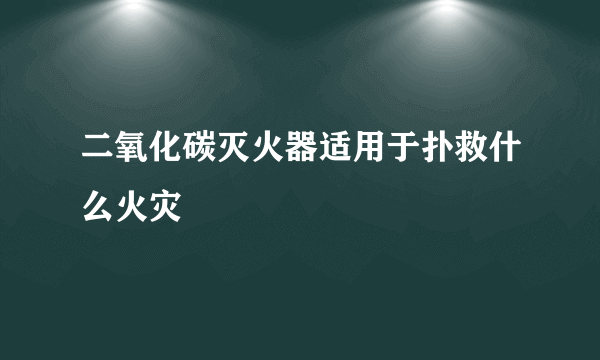二氧化碳灭火器适用于扑救什么火灾