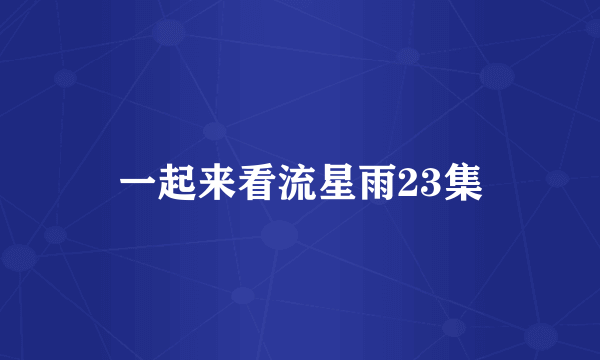 一起来看流星雨23集