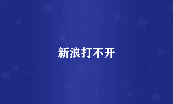 新浪打不开
