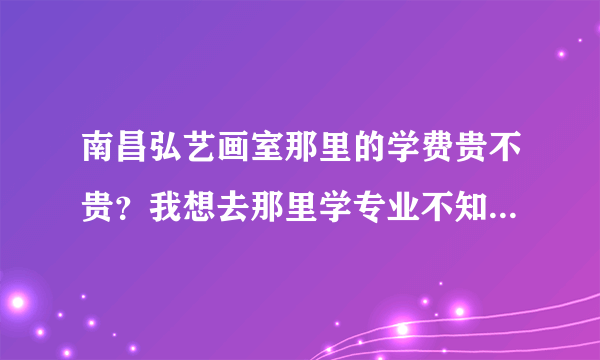 南昌弘艺画室那里的学费贵不贵？我想去那里学专业不知道那里学费怎么样？有木有学长学姐知道的？告诉下。