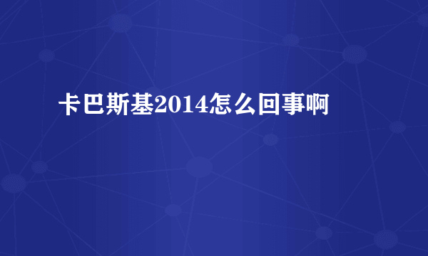 卡巴斯基2014怎么回事啊