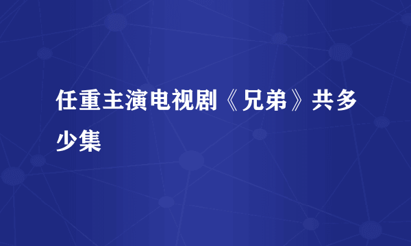 任重主演电视剧《兄弟》共多少集