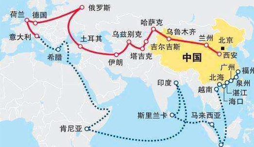 丝绸之路经济带所经过的地区和主要国家