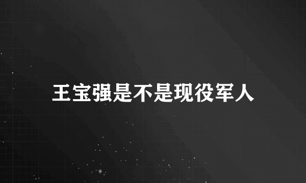 王宝强是不是现役军人