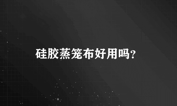 硅胶蒸笼布好用吗？