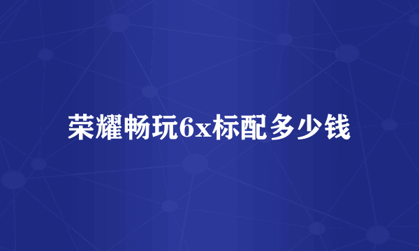 荣耀畅玩6x标配多少钱