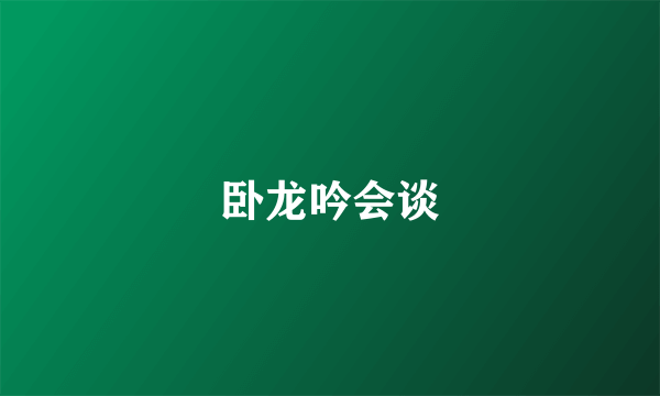 卧龙吟会谈