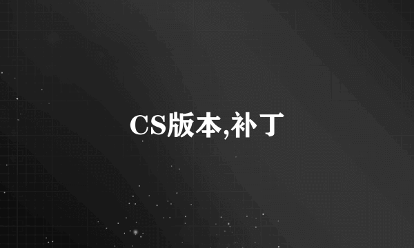 CS版本,补丁