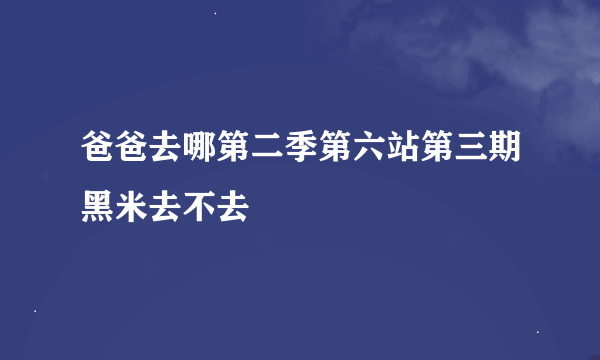 爸爸去哪第二季第六站第三期黑米去不去