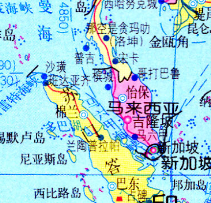 亚洲著名海峡具体位置及沟通海域