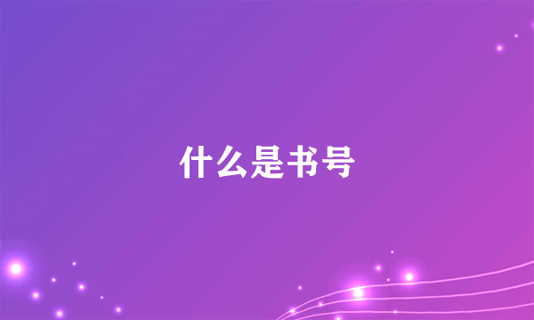 什么是书号